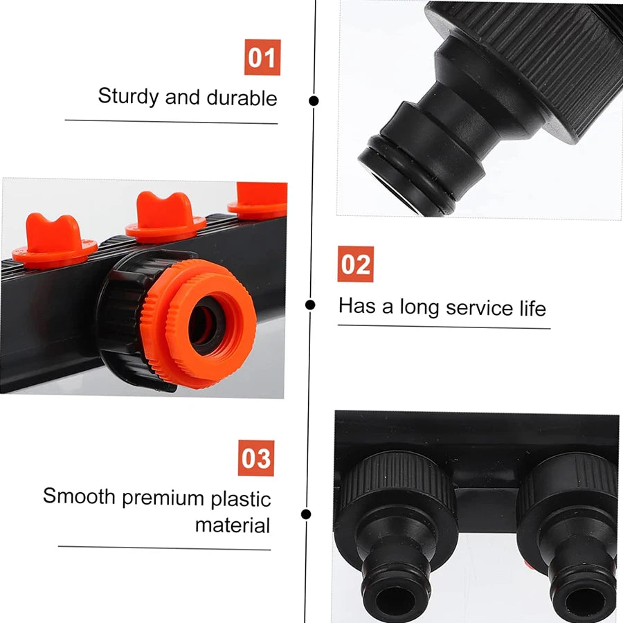 4-Way Garden Hose Splitter & Faucet Water Distributor Hose Splitter Peaceful Pleasures Health and Wellness