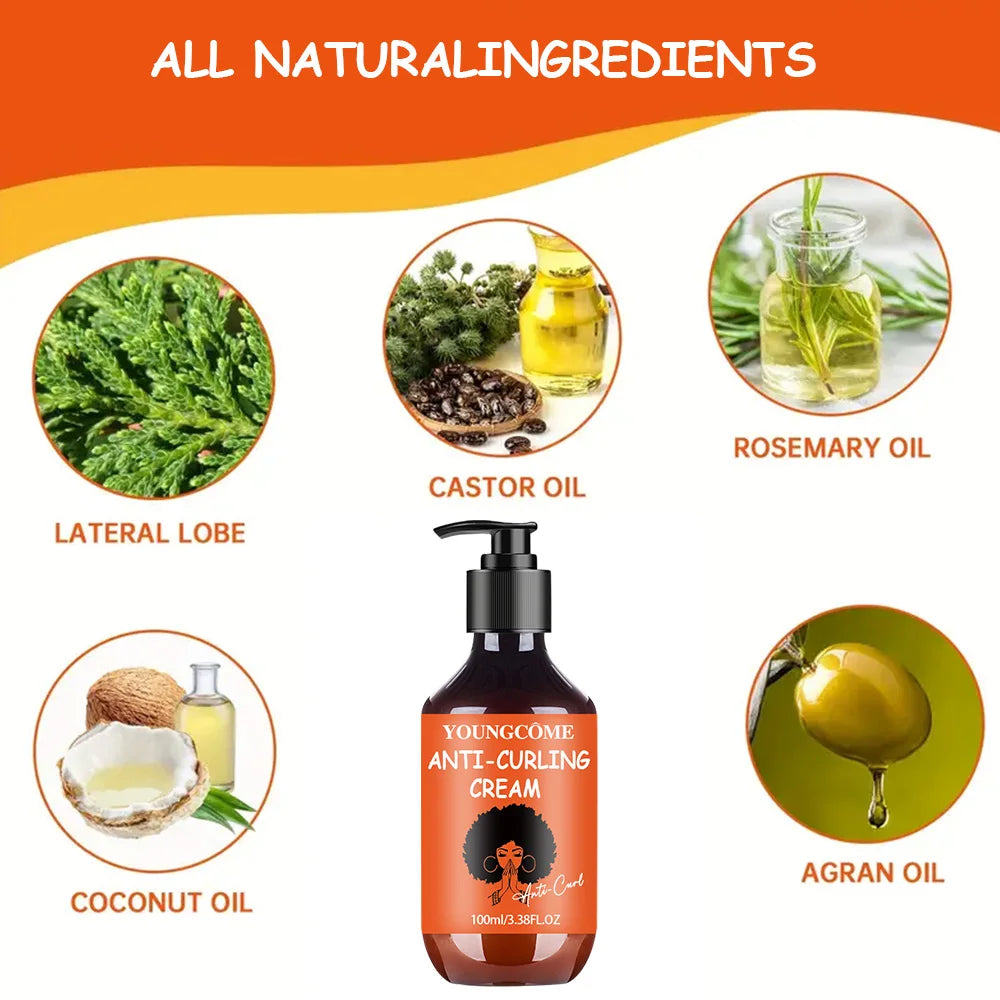 Moisturizes and Defines Curls, Perfectfor Dry and Frizzy Hair,Suitable for men and women-100ml Curly Hair Styling Lotion Peaceful Pleasures Health and Wellness