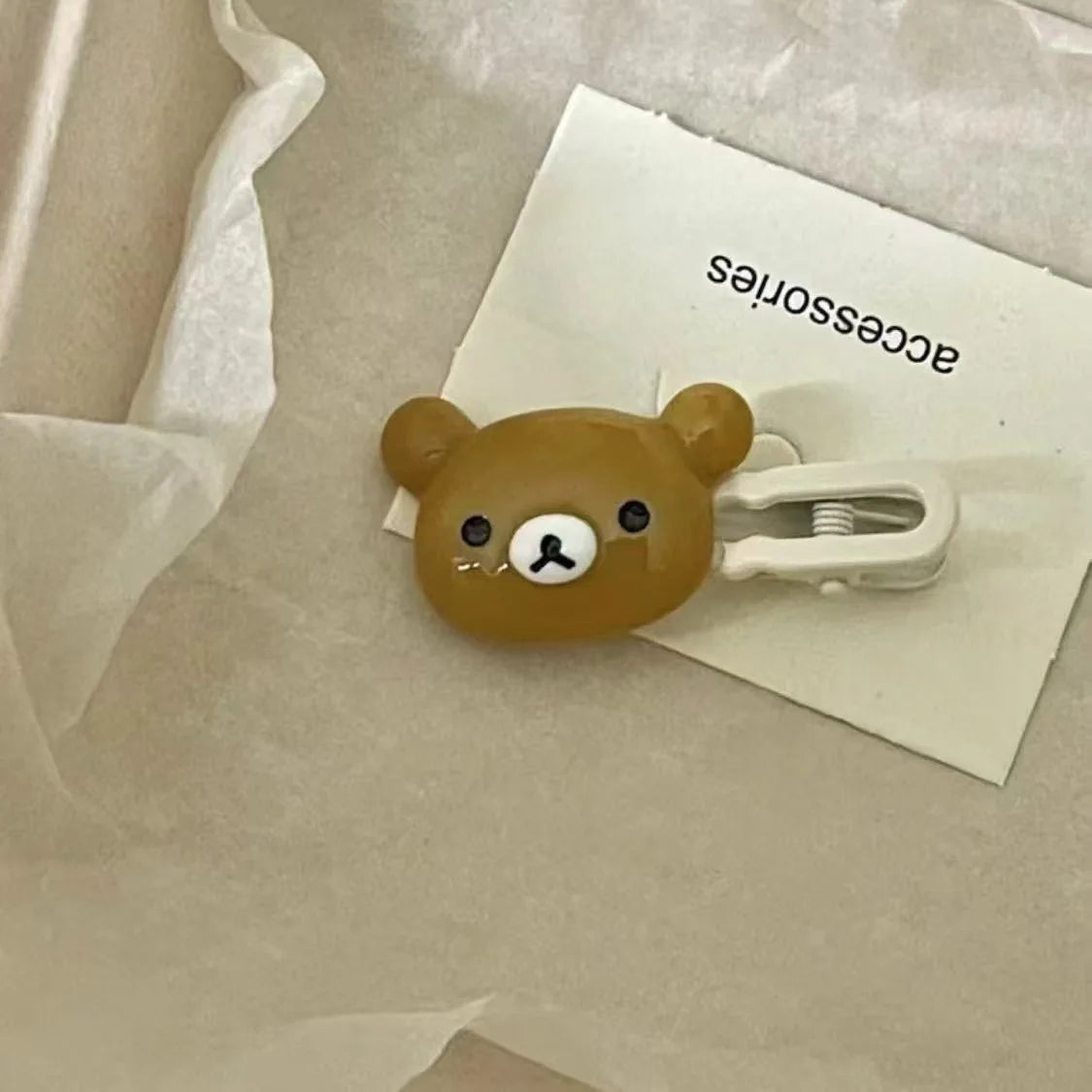 Cute Bear Hairpins Set – Preppy Plastic Hair Accessories for Girls Hairpin Peaceful Pleasures Health and Wellness GRAY