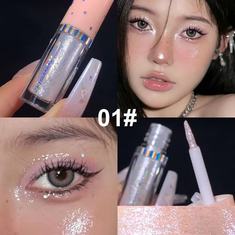 6-Piece Glitter Liquid Eyeshadow Set – Shimmer & Sequin Pens