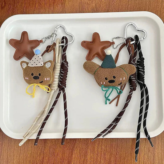 Kawaii Bear Plush Keychain – Cute Stuffed Animal Bag Pendant Plush Keychain Peaceful Pleasures Health and Wellness