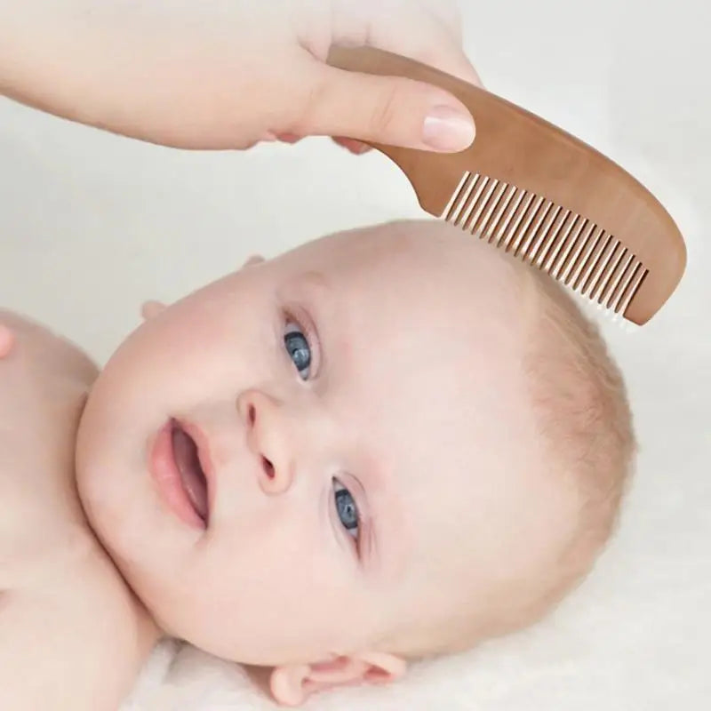 Baby Hair Brush & Comb Set | Soft Goat Bristle Wooden Grooming