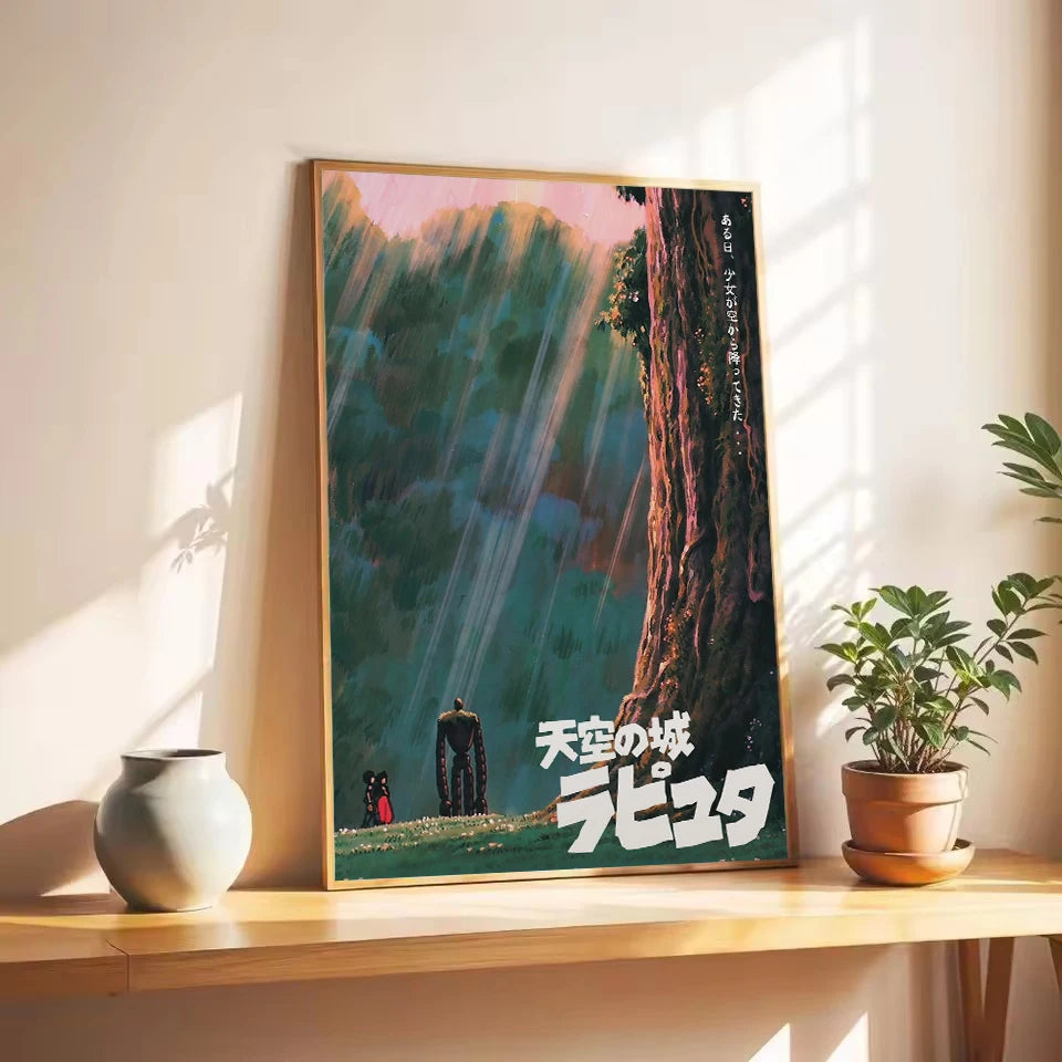 Retro Japanese Anime N-Neighbor Princess Castle Collection Cartoon Poster,Wall Art Printed,Canvas Painting Home Decor Gift Peaceful Pleasures Health and Wellness