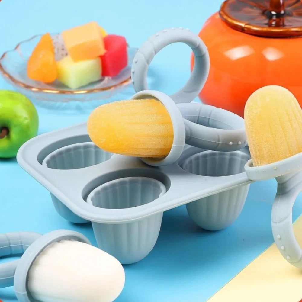 Silicone Ice Cream Molds BPA Free, DIY Ice Cream Maker Kit for Kids Adults, Homemade Ice Cream Tools with Ice Cream Mold Peaceful Pleasures Health and Wellness