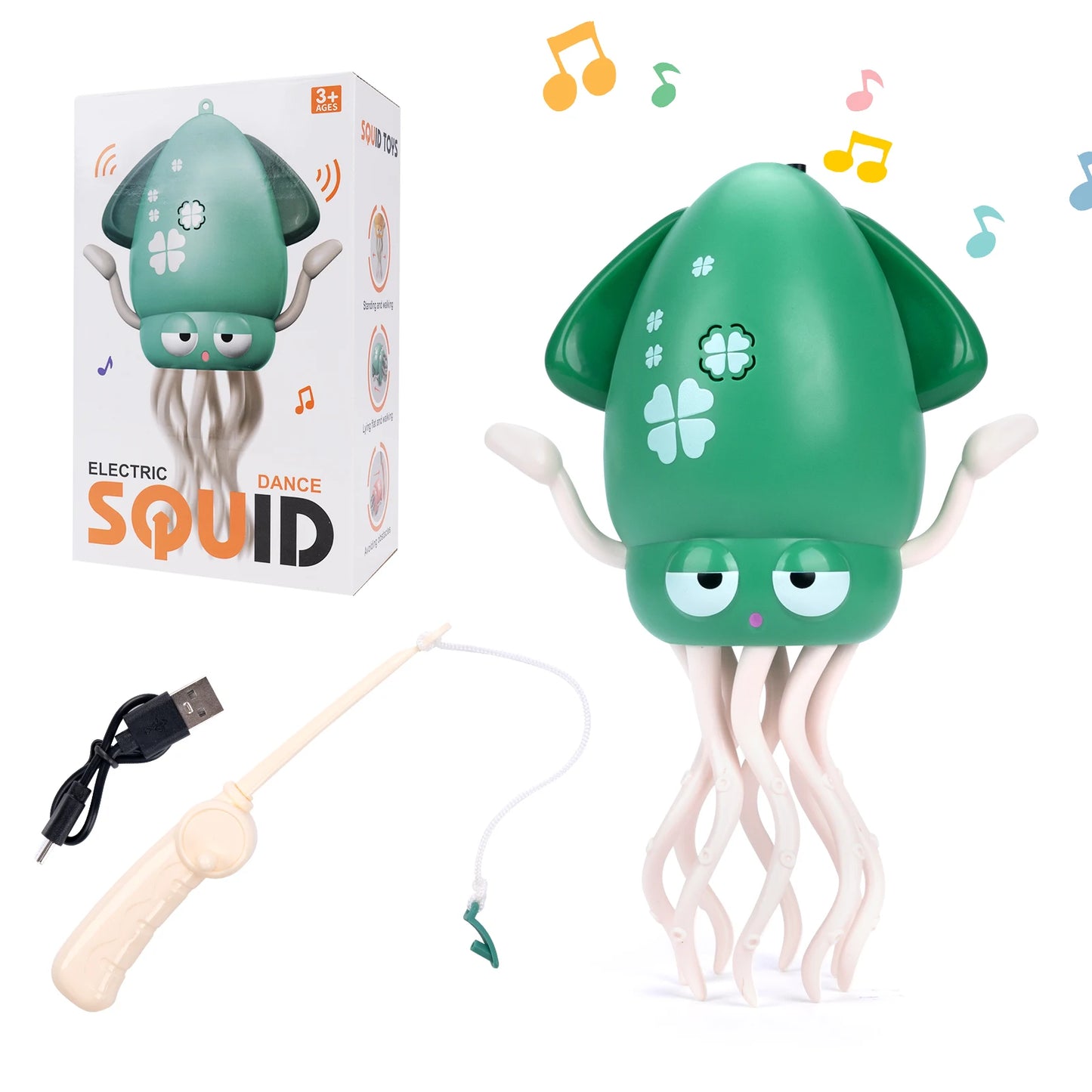Dancing Squid Induction Lying Flat Light&music Interactive