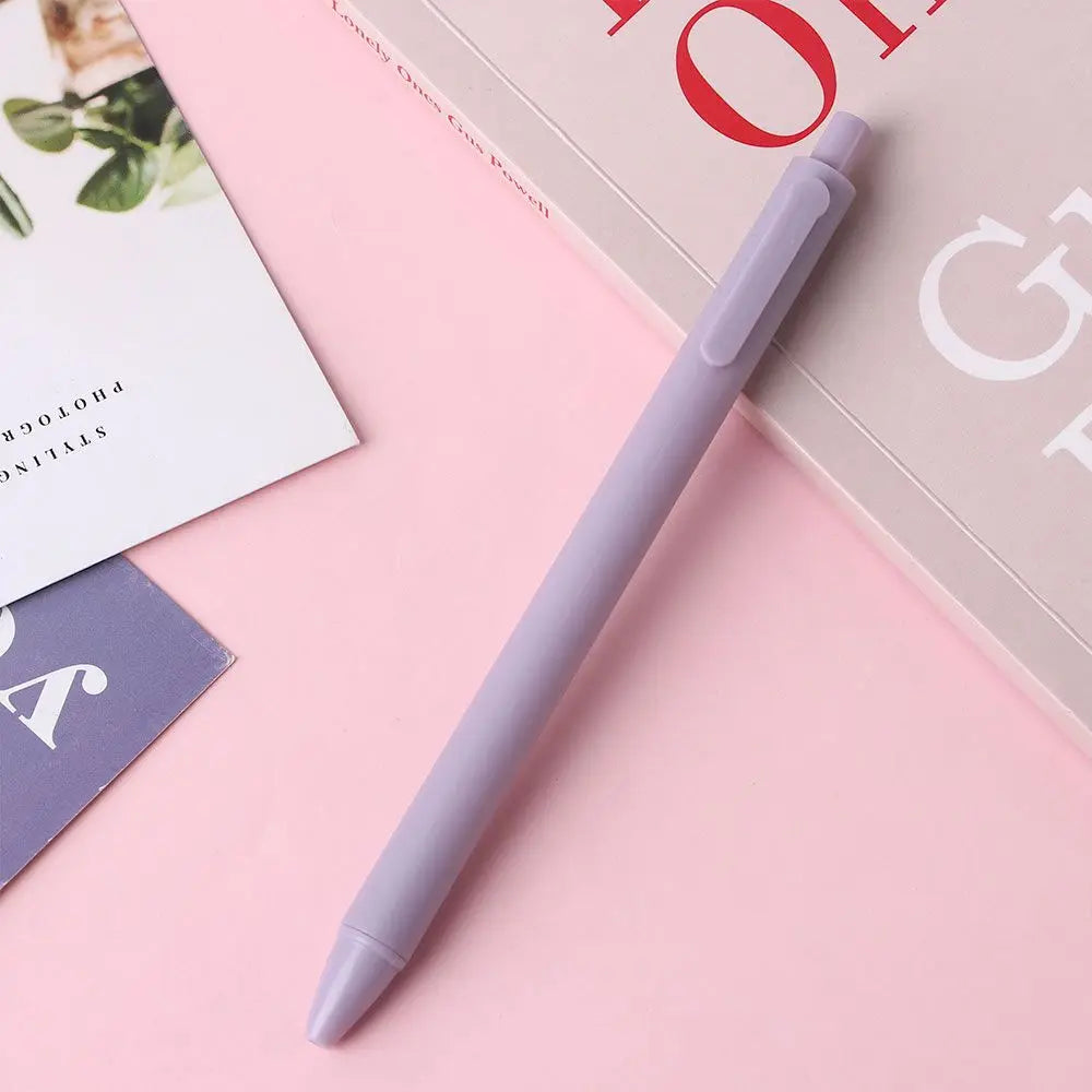 Smooth Office Gift 0.5mm Fine Funny Pens Press Pen Student Stationery Black Ink Pens Sign Pen Macaron Pens Manual Gel Pens Peaceful Pleasures Health and Wellness