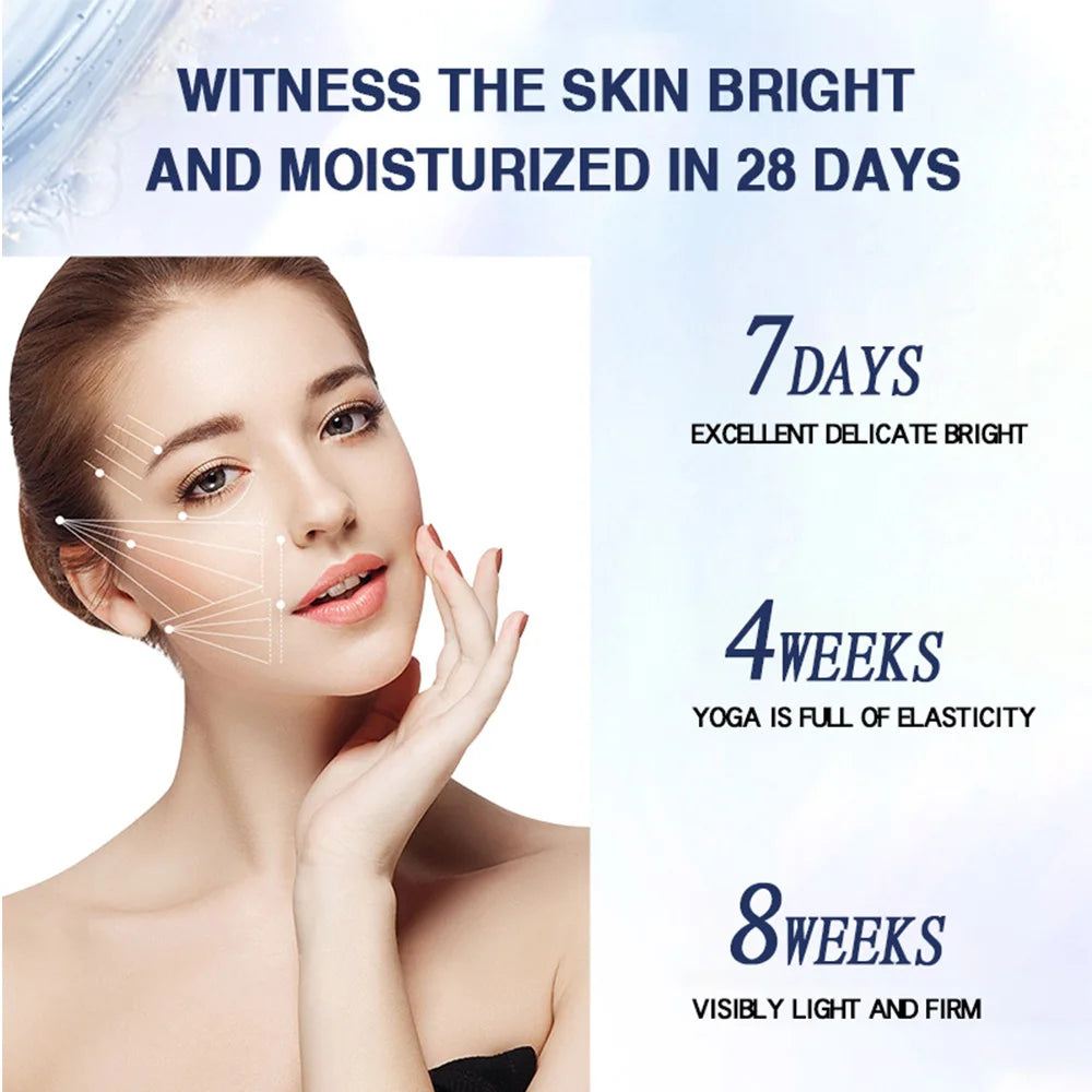 Hyaluronic Acid Collagen Face Cream Smooth Wrinkles Facial Care Moisturizing Nourish Younger Brightening Skin Tone Night Creams Peaceful Pleasures Health and Wellness