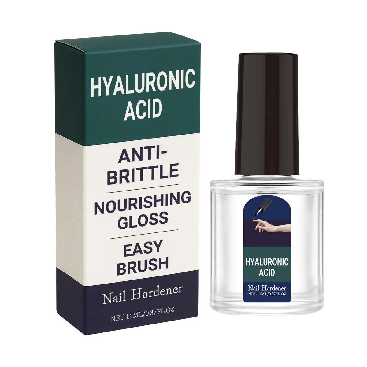 Plant-Based Nail Hardener Repair Nails Gloss Help Enhance Growth Nails Strengthener Protect Hand Foot Thin Nail Treatment Drops Peaceful Pleasures Health and Wellness 11ml Boxed