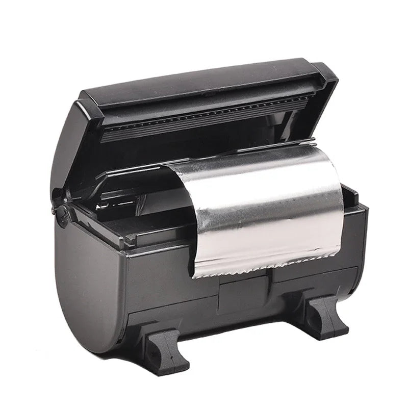 Profession Barbershop Automatic Tin Paper Cutting Foil storage box Dispenser small-scale Dispenser Salon Accessories Tools Peaceful Pleasures Health and Wellness
