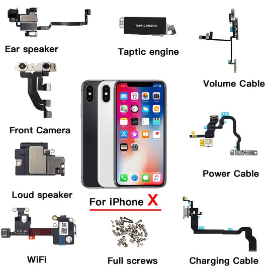 iPhone X Internal Parts Kit – Camera, Speakers & Flex Cables Phone Replacement Parts Oasis Select