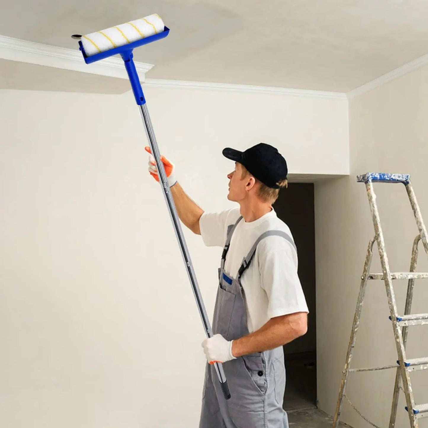 Home Improvement Tool, Paint Roller with Extension Pole & 2pcs Replacement Rollers For Outdoor Indoor Wall Ceiling Painting Peaceful Pleasures Health and Wellness
