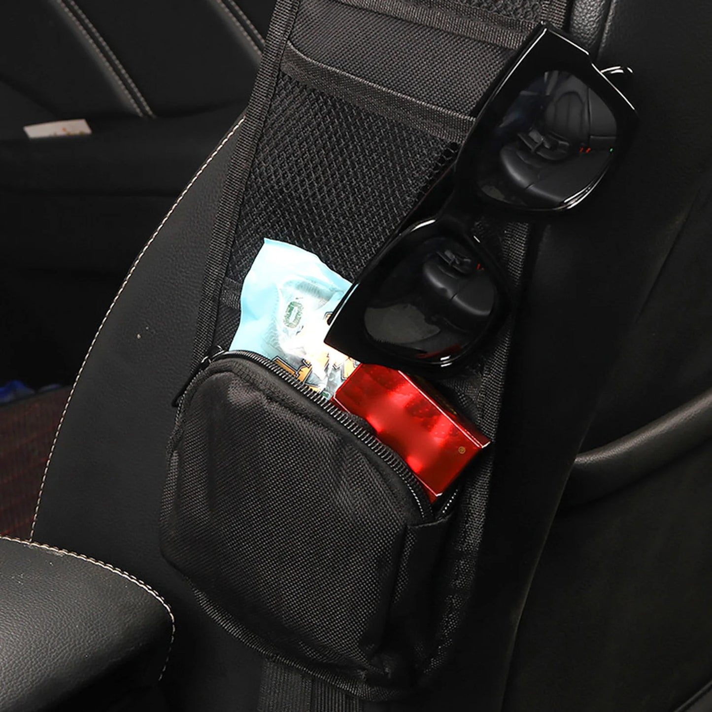 Universal Car Seat Side Organizer Multi-Pocket Automotive Front Seat Organizer for Cars SUV & Truck Peaceful Pleasures Health and Wellness