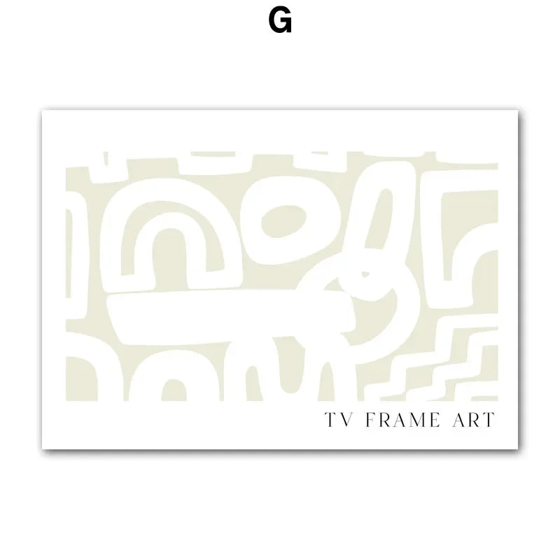 Boho Minimalist Abstract Woman Canvas Wall Art | Matisse Line Art Canvas Wall Art Print Peaceful Pleasures Health and Wellness G 20x30cm Unframed