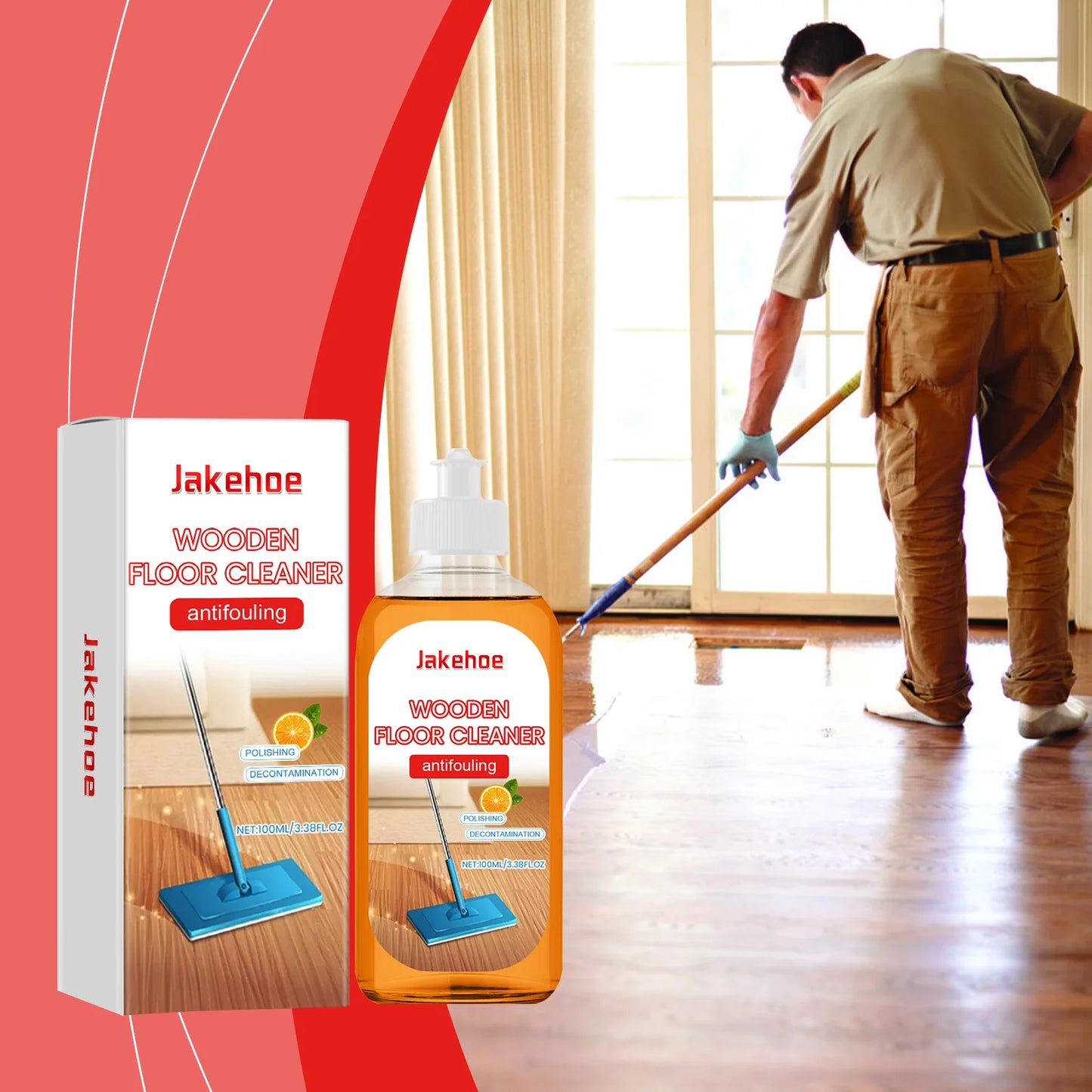 Jakehoe Wood Floor Polish & Cleaner 100ml | Quick-Dry