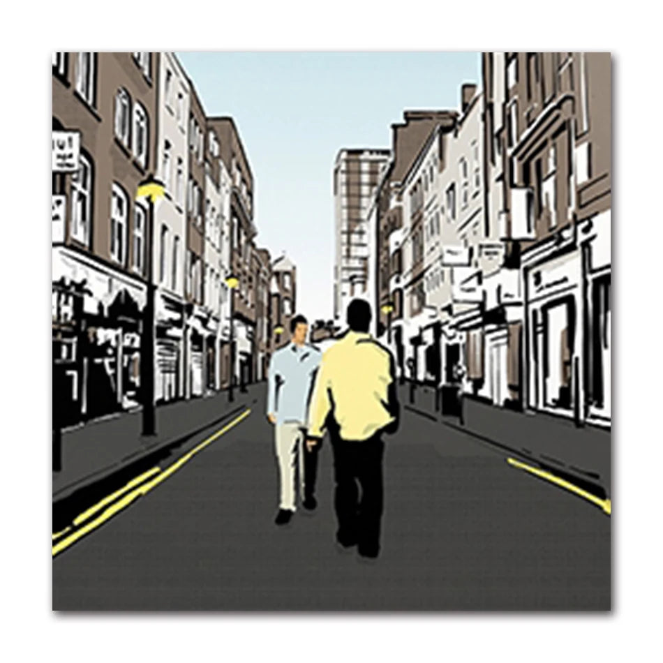 Oasis Album Canvas Poster | Britpop Manchester Music Wall Art Music Canvas Poster Peaceful Pleasures Health and Wellness 60148-02 50x70cm Unframed