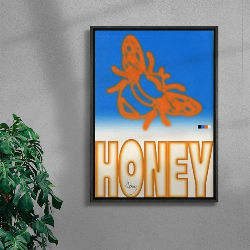Abstract Rain Mid-Century Canvas Wall Art Print | Unframed
