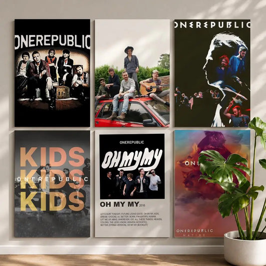 OneRepublic Band Poster – HD Self-Adhesive Waterproof Wall Art Music Band Poster Peaceful Pleasures Health and Wellness
