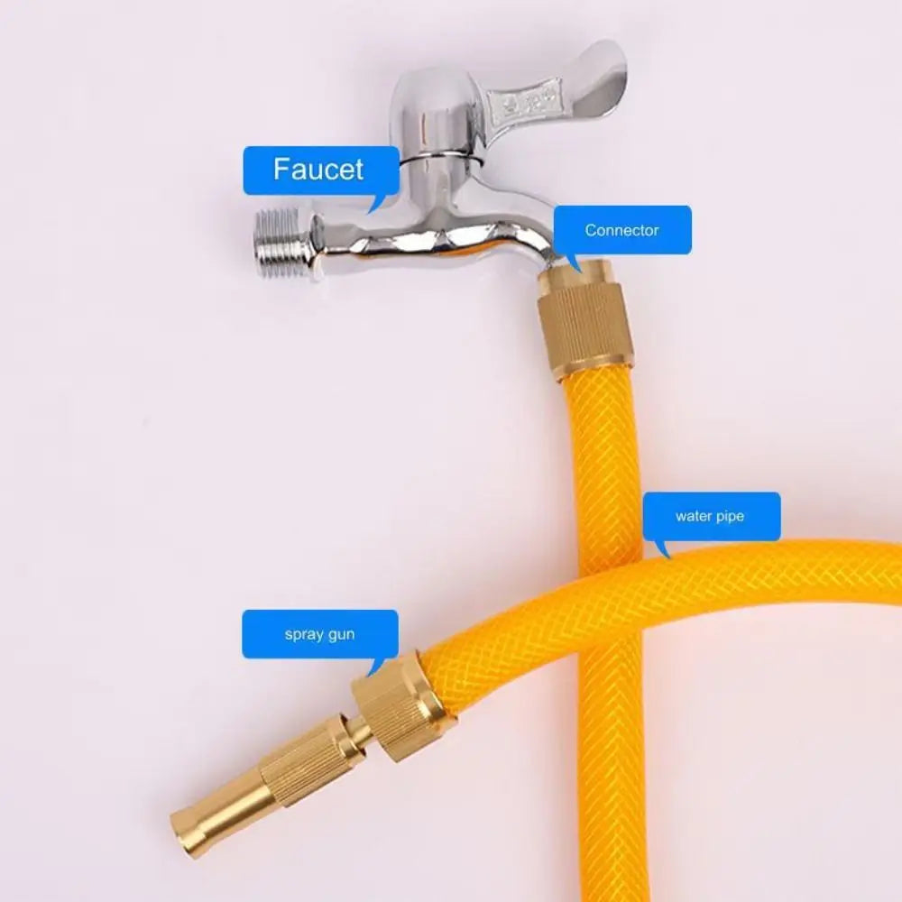 1Set High Pressure Water Spray Torch Nozzle with Quick-connect Connector Brass Plating Washing Machine Nozzle 1/2" 3/4" Peaceful Pleasures Health and Wellness