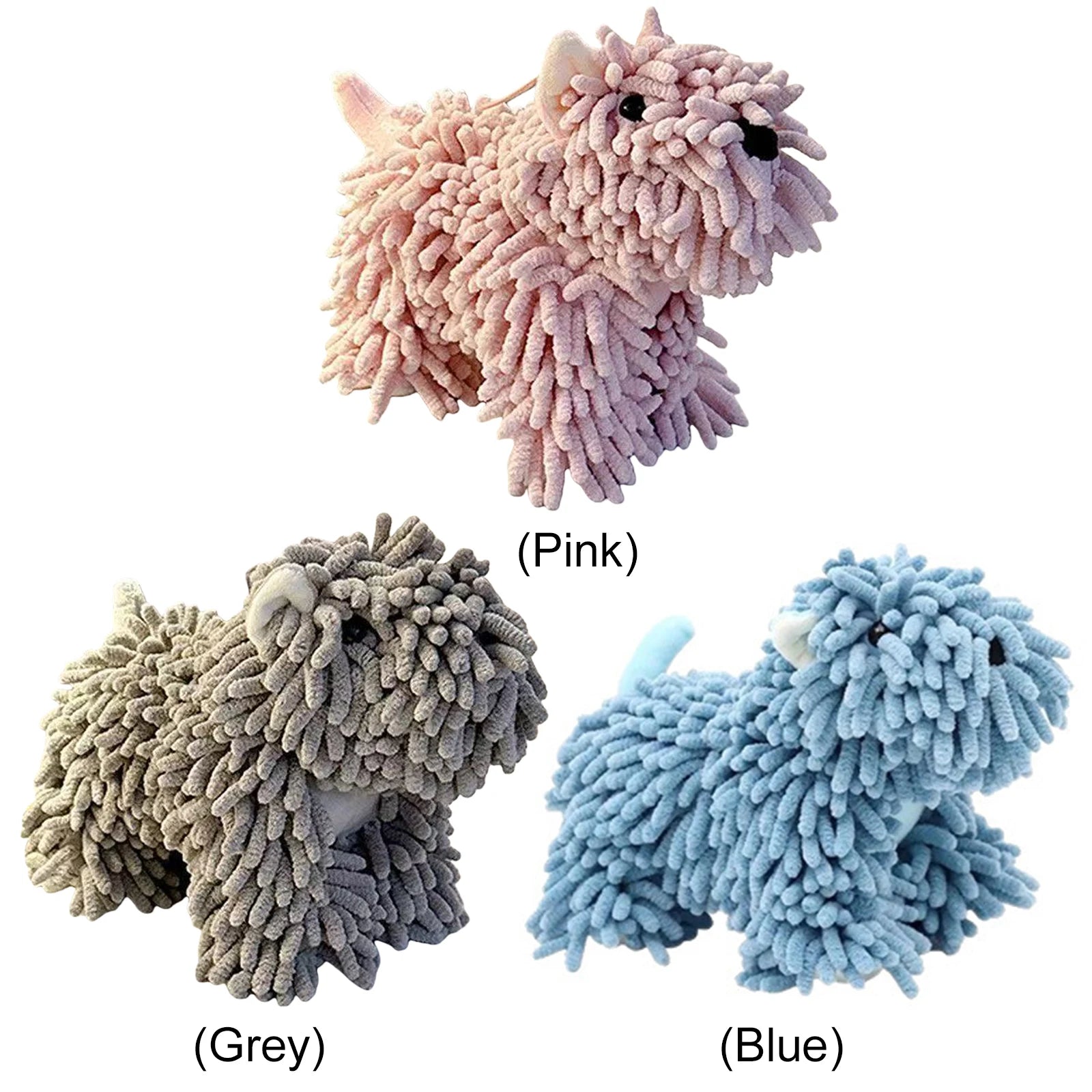 Hanging Hand Dry Towels Chenille Soft Absorbent Cartoon Dog Absorbent Soft Cute Hand Drying Puff Bathroom Kitchen Washstand Peaceful Pleasures Health and Wellness