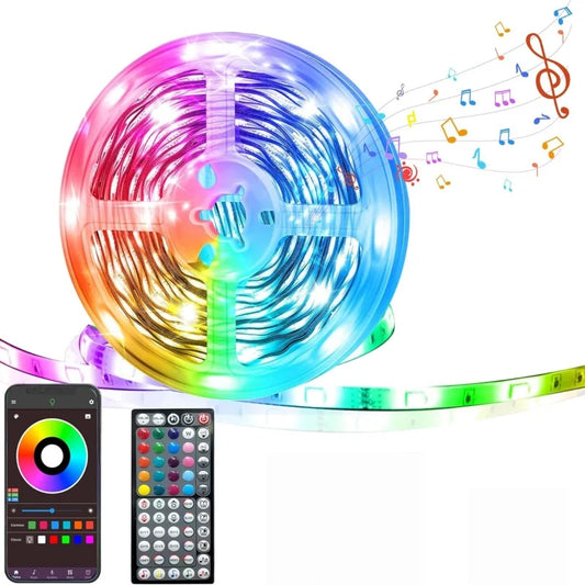 RUNTOIN RGB LED Strip Light SMD 5050 | Bluetooth APP Remote RGB LED Strip Light Peaceful Pleasures Health and Wellness