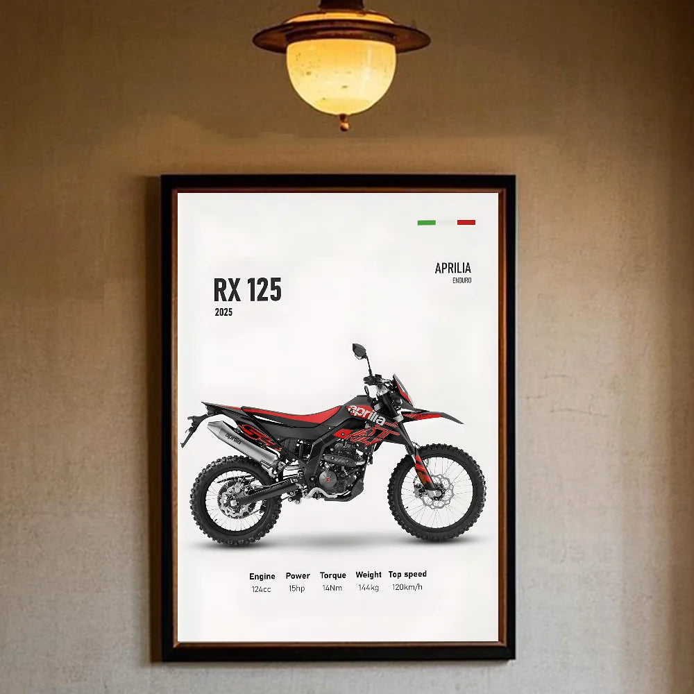 Classic A-Aprilia-es motorcycle Poster HD art sticky wall waterproof home living room bedroom bar aesthetic decoration Peaceful Pleasures Health and Wellness z8 50X70cmNoframe