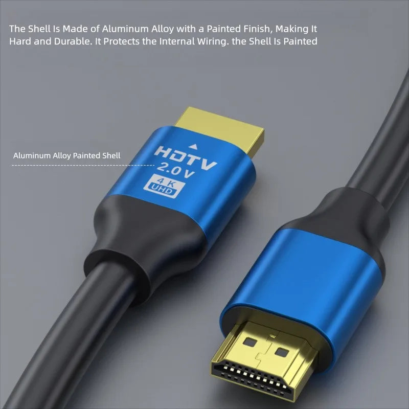 HDMI-Compatible Cable 2.0 4K 60hz High Speed HDMI Cables Compatible Ultra HD 2K 1080P HDMI Cable Compatible For PS4 TV Laptop Peaceful Pleasures Health and Wellness