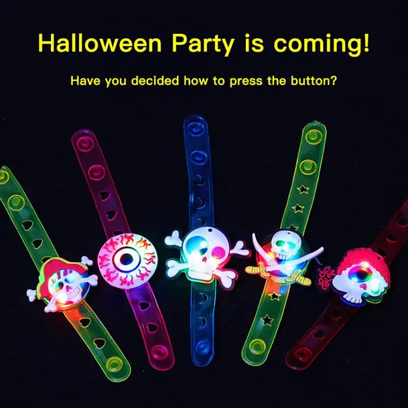 LED Glow Wristband & Necklace Set – Halloween Party Favors 12–120 PCS