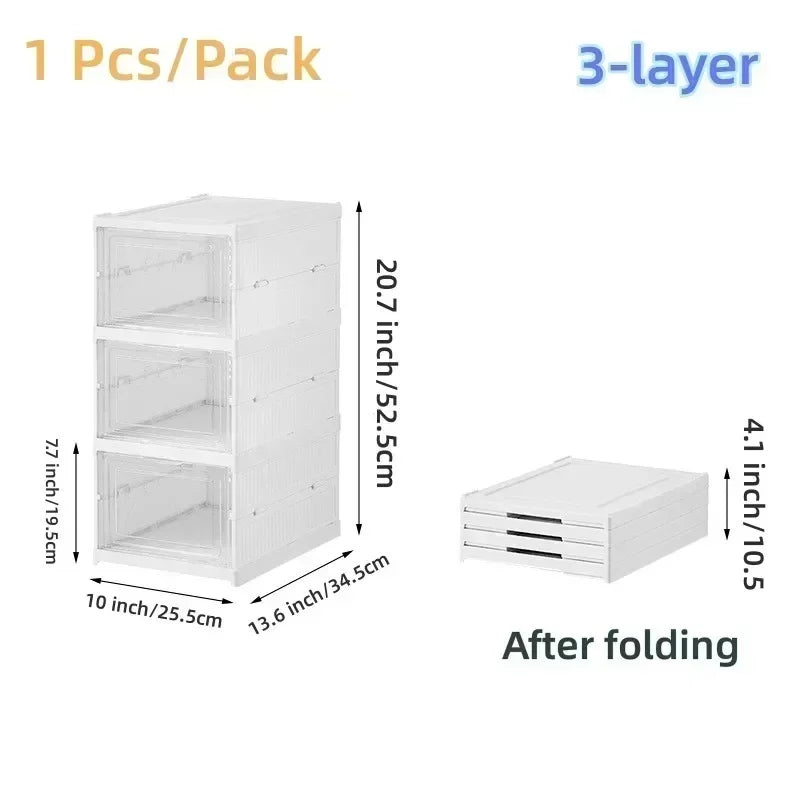 Foldable Shoe Rack Organizer | No Assembly 6-Layer Cabinet