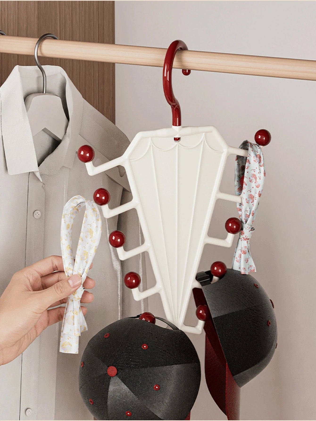 1Pcs Rotating Hanger Hook V Shaped Hanger Organizer Belt Hat Scarf Clothes Storage Wardrobe Space Saving Organizer Peaceful Pleasures Health and Wellness