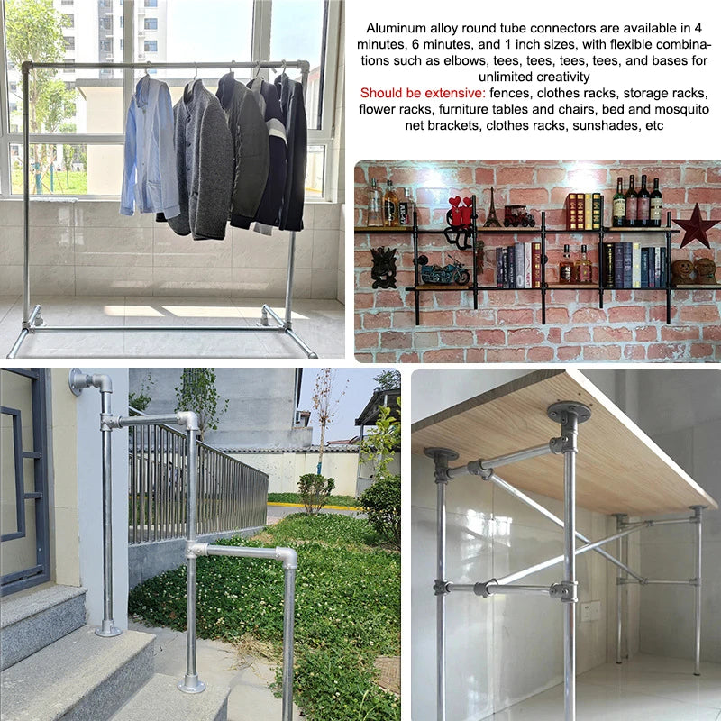 3D Fitting Connection FastenerAluminum Alloy Connector Elbow Tee Base Flat 20/25mm Steel Tube Shelf Parts Peaceful Pleasures Health and Wellness