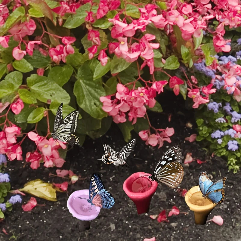 Flower Shape Bee Drinking Fountain & Resin Water Feeder