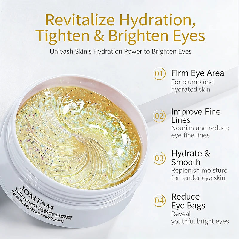 60pc Fullerene Eye Patches – Moisturize, Brighten & Anti-Aging