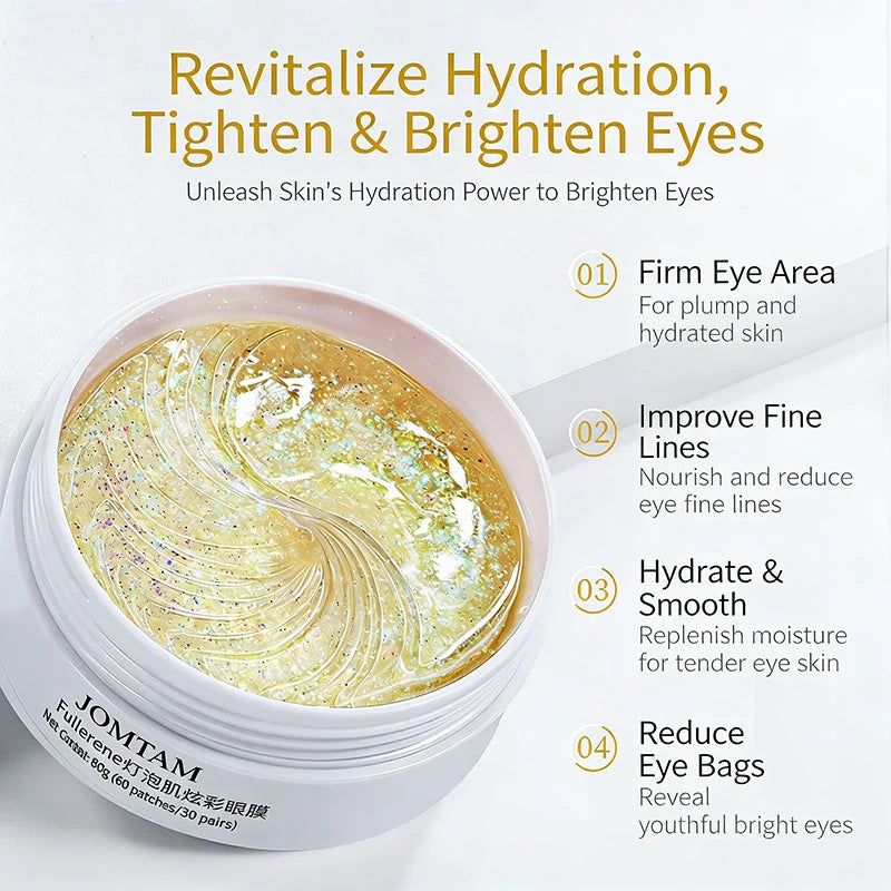 60-Piece Fullerene Under Eye Patches – Anti-Aging & Brightening