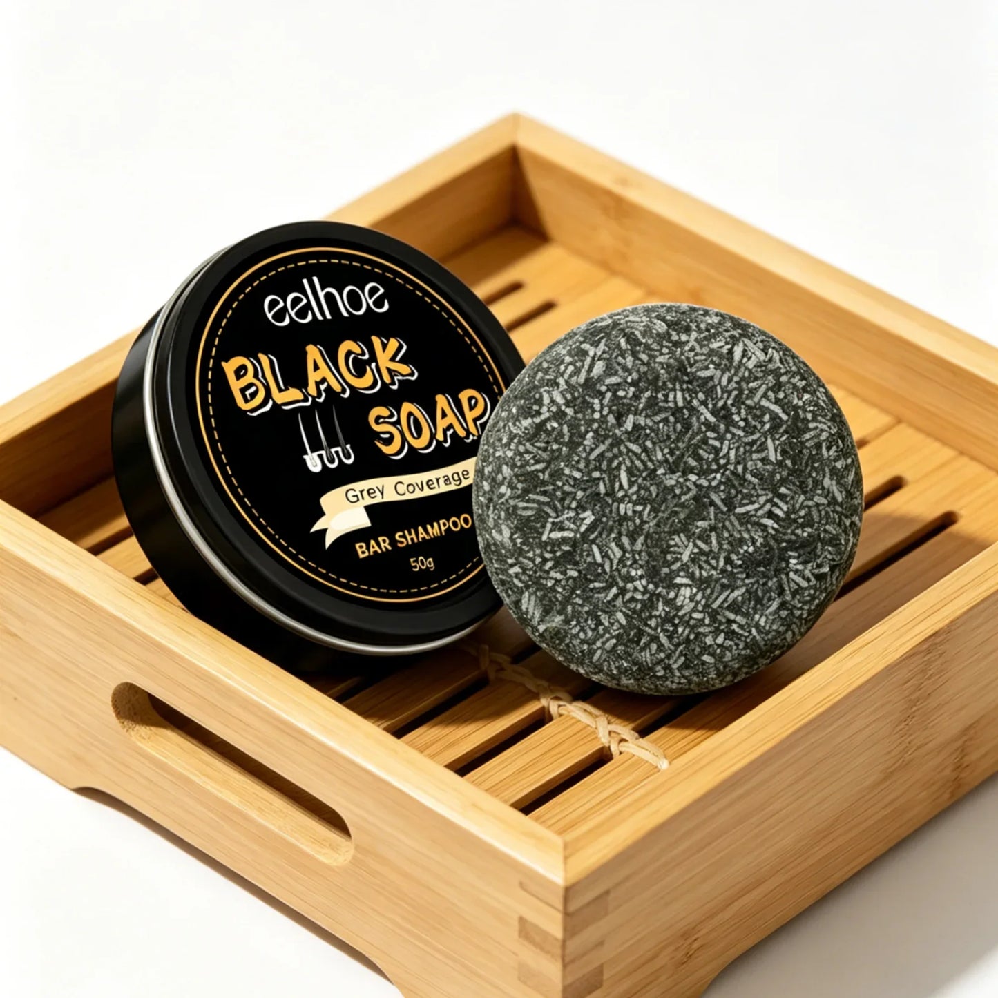 EELHOE Black Soap Natural Shampoo Bar – Gray Hair & Deep Nourish