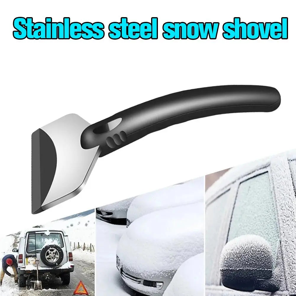 Car Ice Scraper & Snow Shovel – Stainless Steel Winter Tool Car Ice Scraper Peaceful Pleasures Health and Wellness