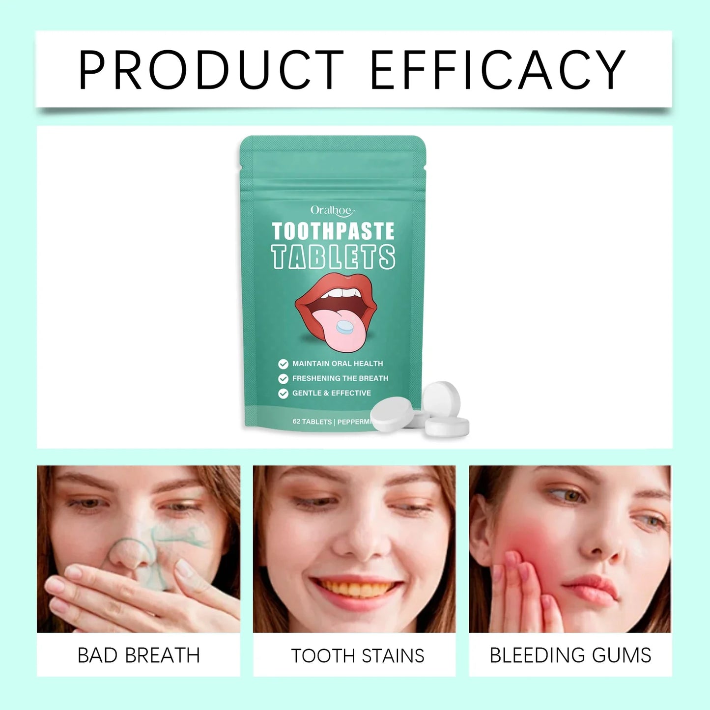 Oralhoe Jasmine Toothpaste Tablets – Whitening & Fresh Breath