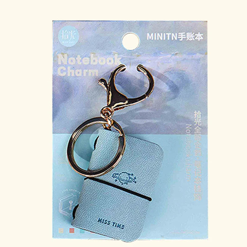 PU Leather Mini Notebook Keychain – Portable Diary Backpack Charm