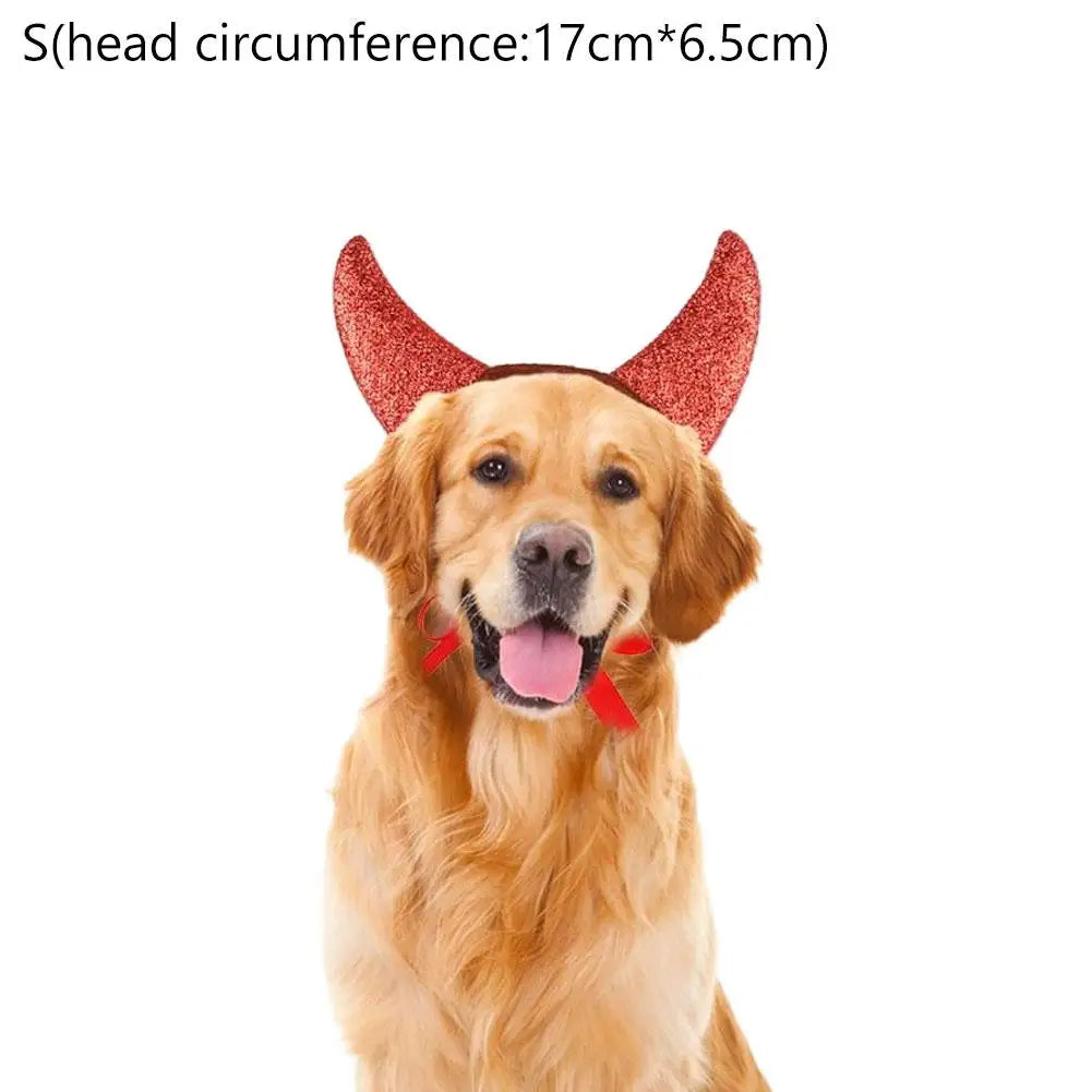 Devil Horn Pet Headband – Halloween Costume for Dogs & Cats