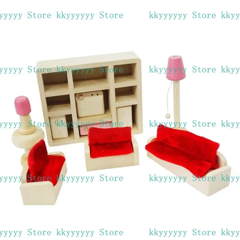 1:12 Miniature Dollhouse Furniture Set – All Rooms Playset