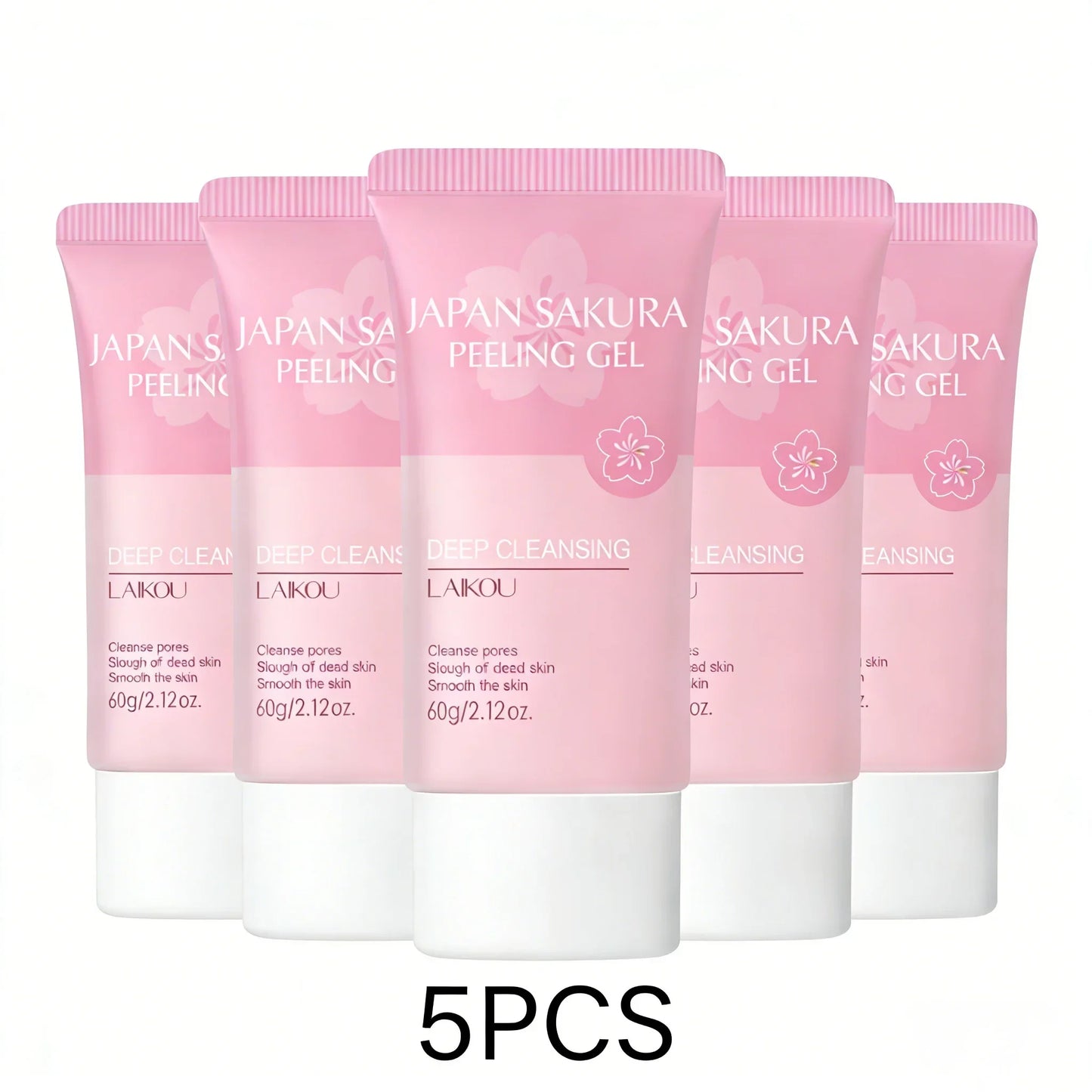 LAIKOU Sakura Face Peeling Gel – Exfoliate & Glow 60g Peaceful Pleasures Health and Wellness 5PCS 60g