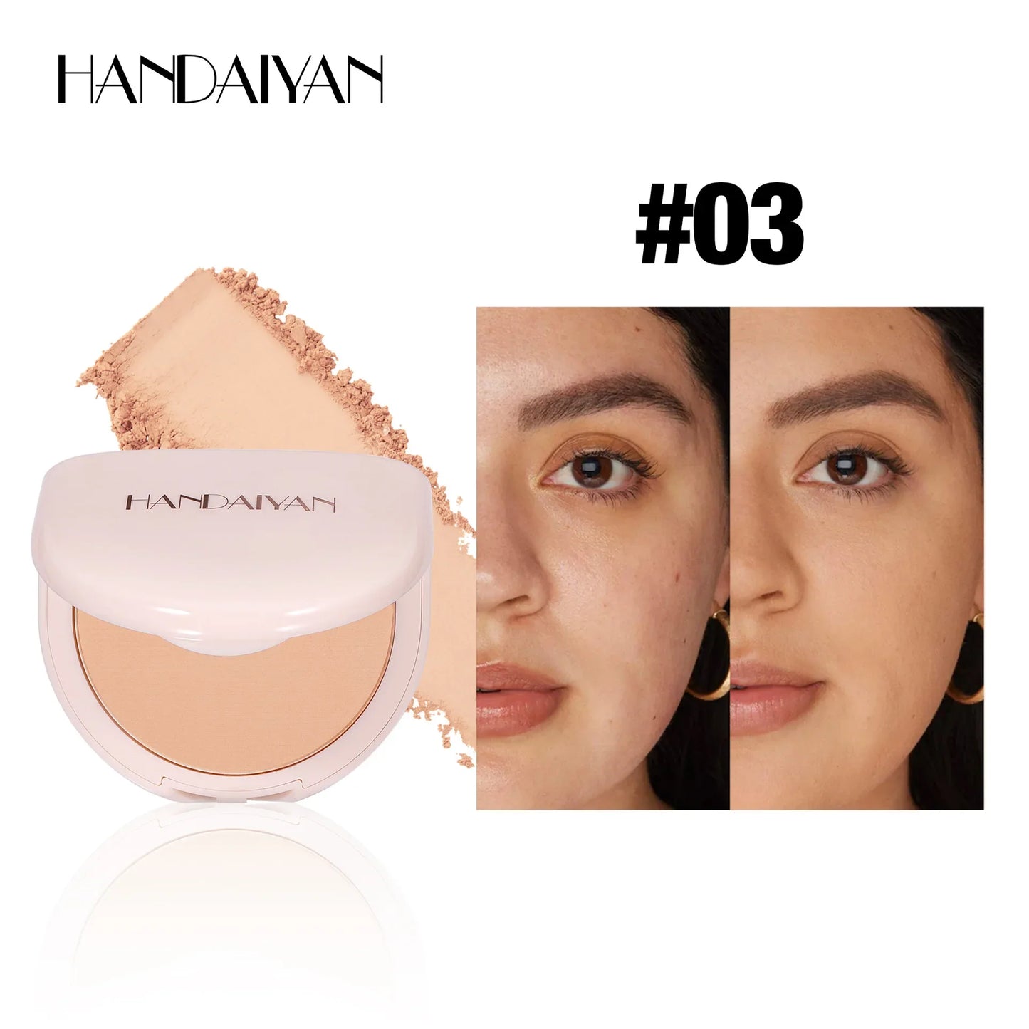 Handaiyan Oil Control Pressed Powder – Matte Waterproof Setting