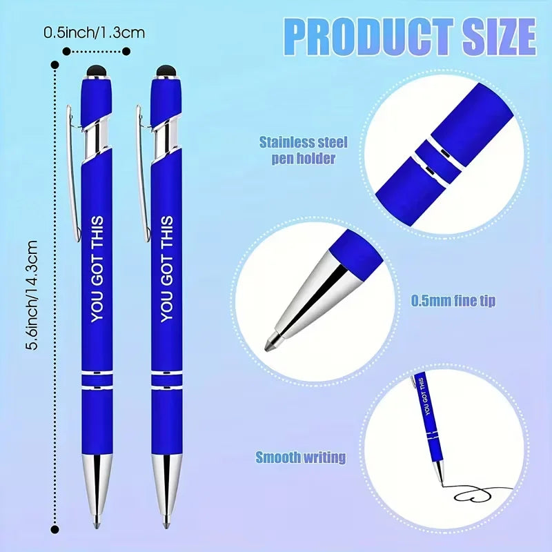 Inspirational Pens with Stylus Tips – 10/20-Piece Motivational Set
