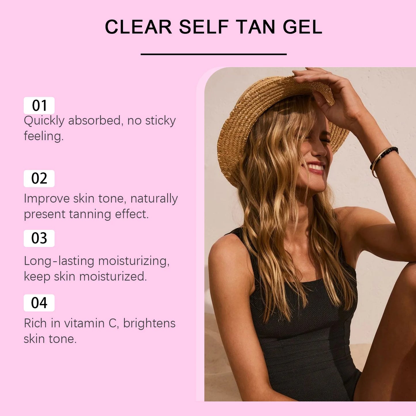 Moisturizing Tanning Gel Non-irritating Long Lasting Accelerator Skin Bronzing Repair Sunburn Body Natural Self-Tanning Lotion Peaceful Pleasures Health and Wellness