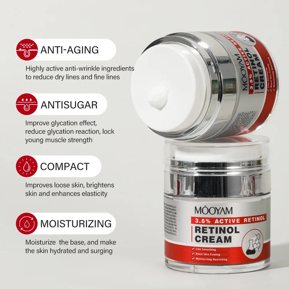 Instant Retinol Cream Wrinkle Remover Firming Lifting Anti Aging Fade Fine Lines Moisturizing Whitening Korea Repair Skin Care Peaceful Pleasures Health and Wellness