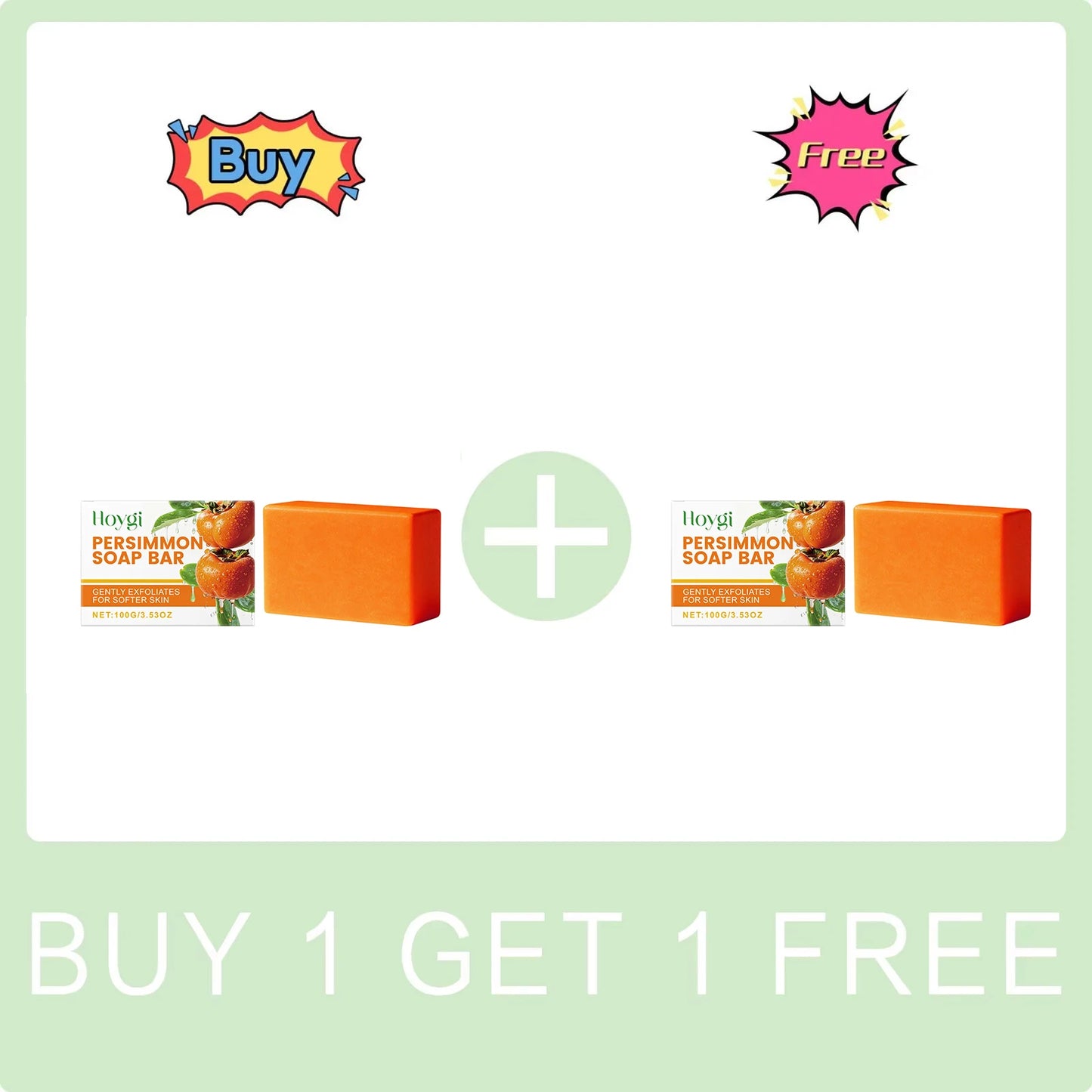 Persimmon Soap Bar Gentle Cleansing Skin Purifying and Deodorizing Soap for Fresh Skin Nourishes and Moisturizes Bath Soap 100g Peaceful Pleasures Health and Wellness Buy 1 Get 1 Free