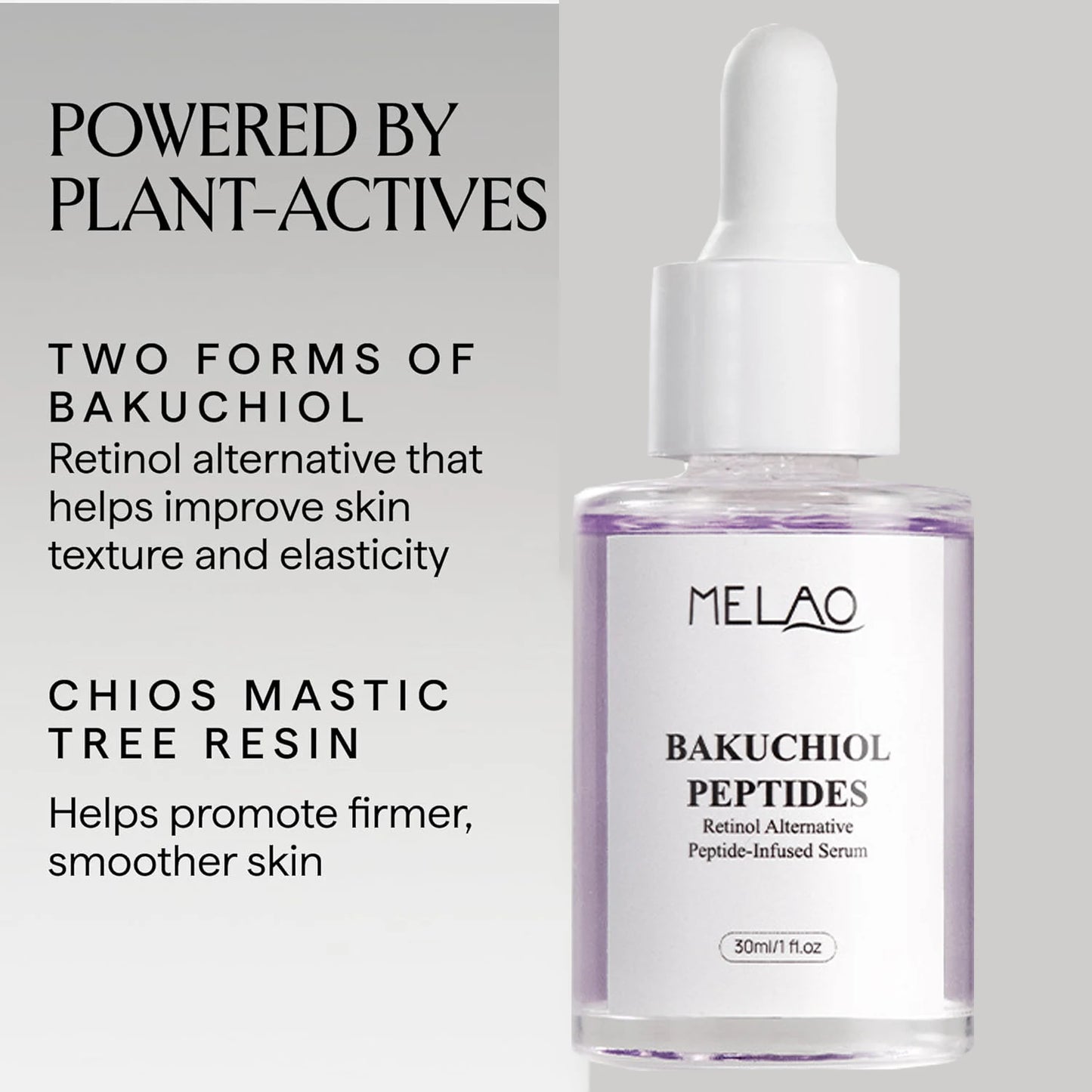 Bakuchiol Facial Rejuvenation Serum Anti Wrinkle Fade Fine Lines Firming Skin Elasticity Improve Radiance Face Hydrating Essence Peaceful Pleasures Health and Wellness