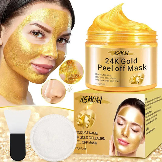 24K Gold Peel-Off Facial Mask – Deep Cleansing & Moisturizing Peel-Off Face Mask Oasis Select