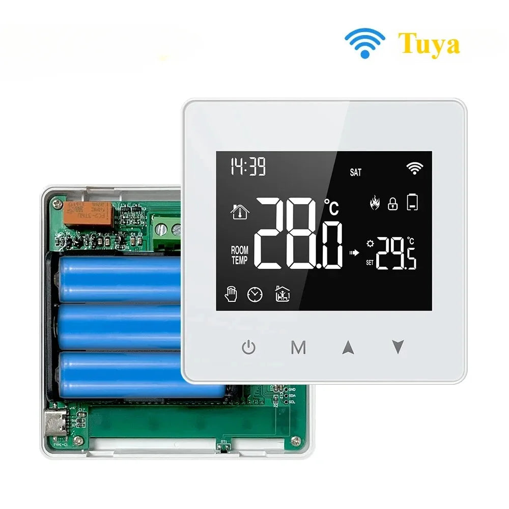 Tuya WiFi Smart Thermostat Battery Powered for Gas Water Boiler Temperature Controller Compatible with Alexa Google Home Peaceful Pleasures Health and Wellness