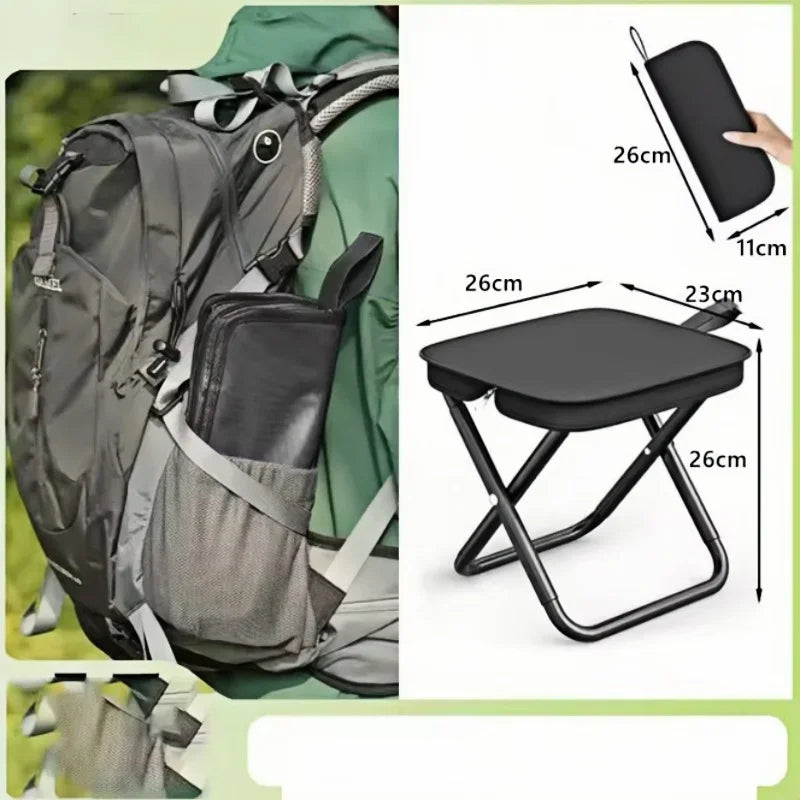 Outdoor camping folding pencil case, small stool, pocket stool, portable fishing stool, parking lot travel leisure handbag chair Peaceful Pleasures Health and Wellness