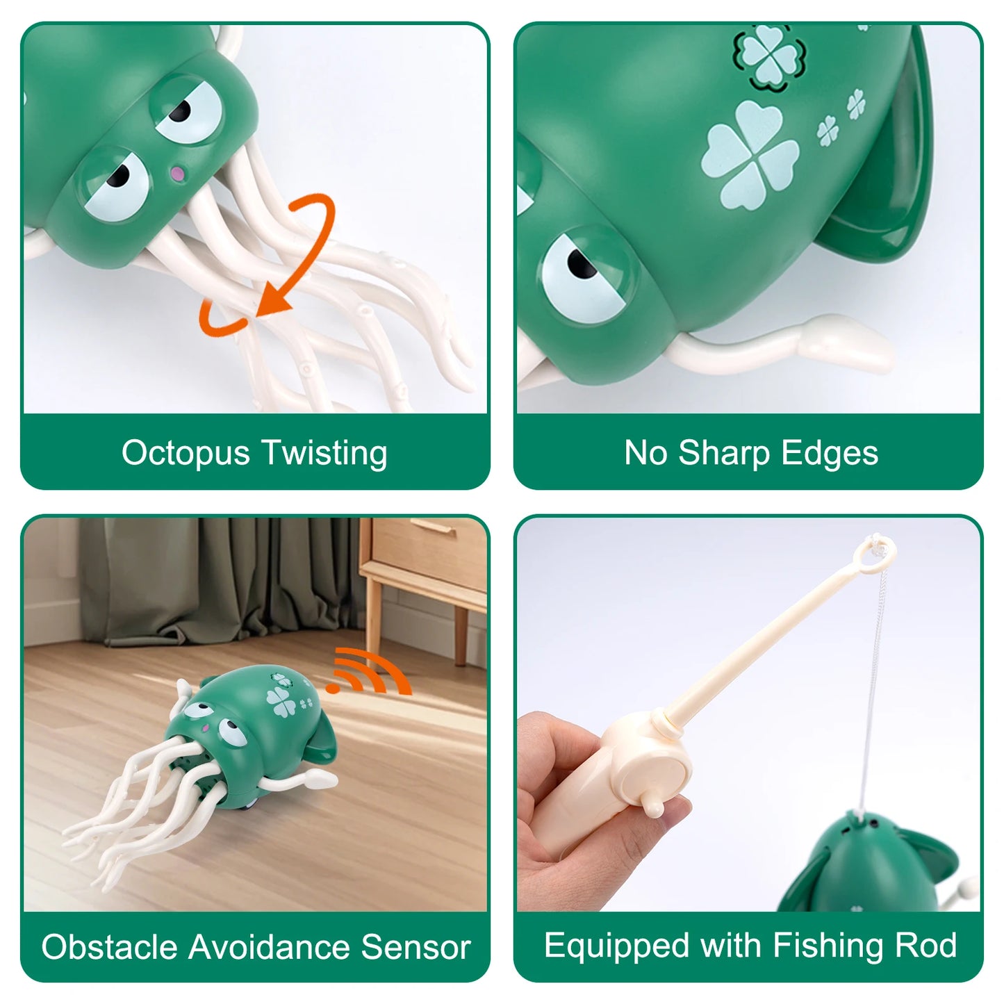 Dancing Squid Induction Lying Flat Light&music Interactive